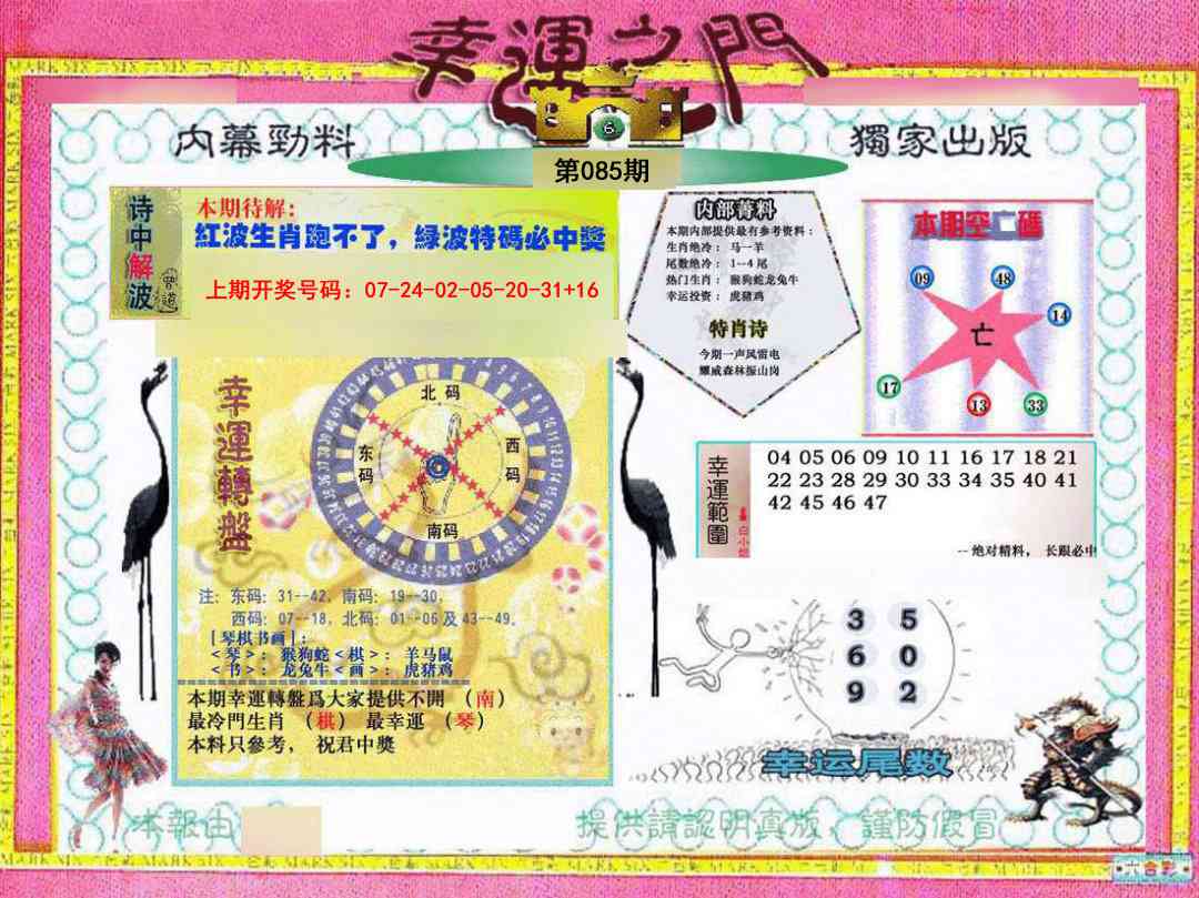 085期幸运之门[图]
