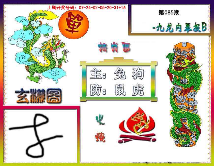 085期九龙内幕特肖图B[图]